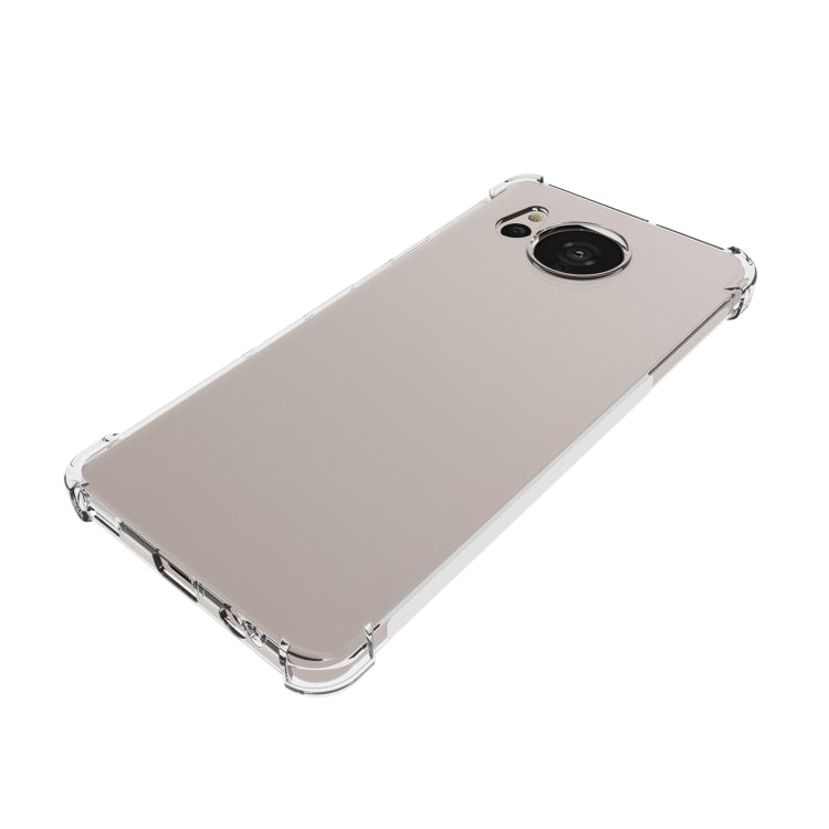 For Sharp Aquos sense7 plus Shockproof Non-slip Thickening TPU Phone Case - Transparent