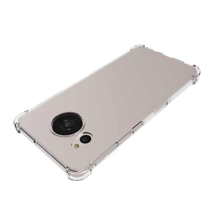 For Sharp Aquos sense7 plus Shockproof Non-slip Thickening TPU Phone Case - Transparent