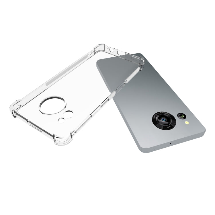 For Sharp Aquos sense7 Shockproof Non-slip Thickening TPU Phone Case - Transparent
