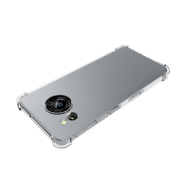 For Sharp Aquos sense7 Shockproof Non-slip Thickening TPU Phone Case - Transparent