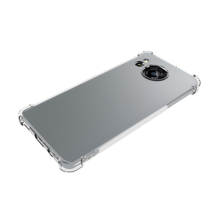 For Sharp Aquos sense7 Shockproof Non-slip Thickening TPU Phone Case - Transparent