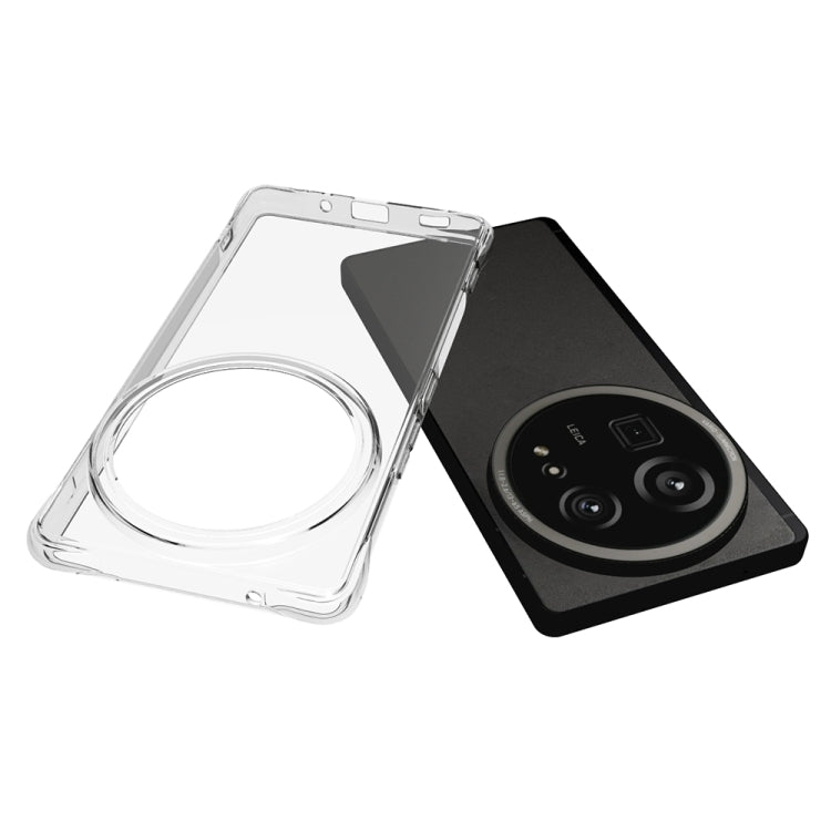 For Sharp Aquos R9 Pro Shockproof Non-slip Thickening TPU Phone Case - Transparent