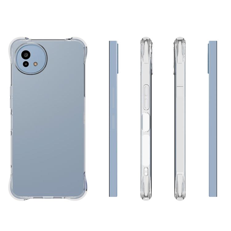 For Sharp Aquos wish5 Shockproof Non-slip Thickening TPU Phone Case - Transparent