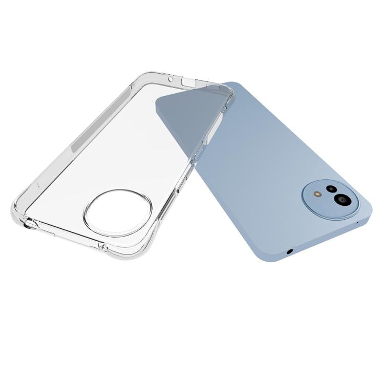 For Sharp Aquos wish5 Shockproof Non-slip Thickening TPU Phone Case - Transparent