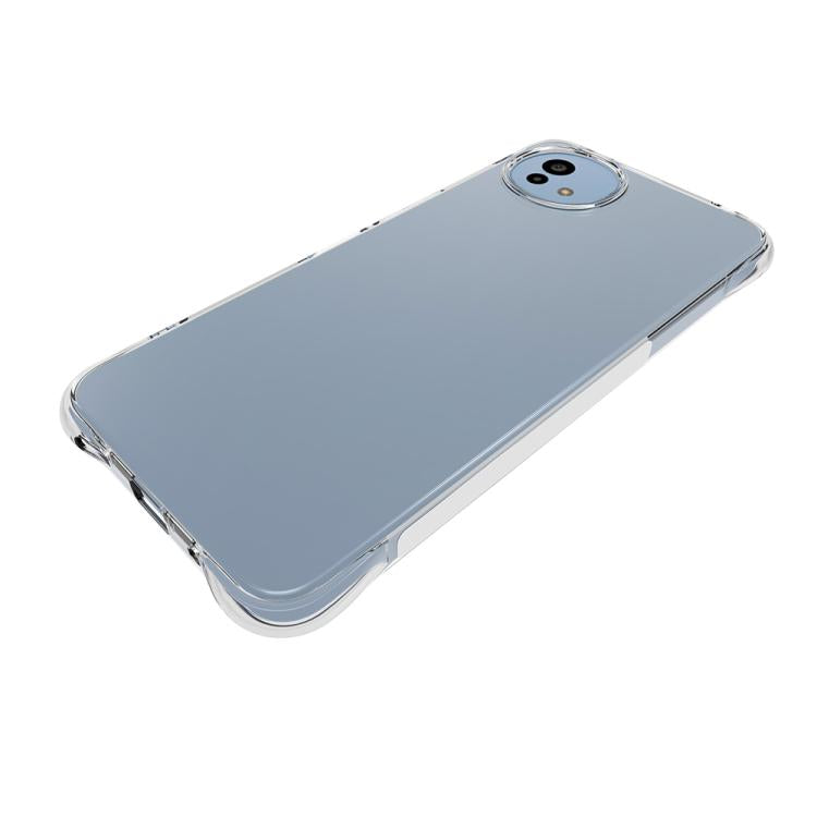 For Sharp Aquos wish5 Shockproof Non-slip Thickening TPU Phone Case - Transparent