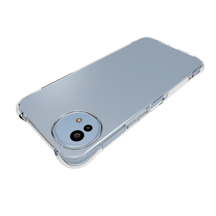 For Sharp Aquos wish5 Shockproof Non-slip Thickening TPU Phone Case - Transparent