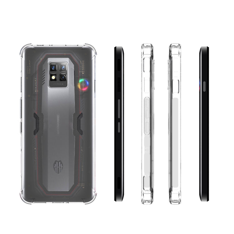For ZTE nubia Red Magic 7 Pro Shockproof Non-slip Thickening TPU Phone Case - Transparent