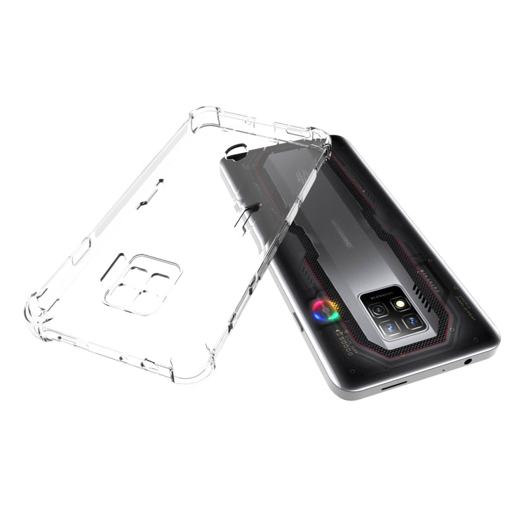 For ZTE nubia Red Magic 7 Pro Shockproof Non-slip Thickening TPU Phone Case - Transparent