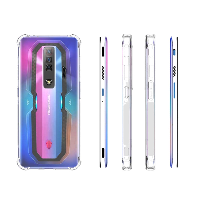 For ZTE nubia Red Magic 7 Shockproof Non-slip Thickening TPU Phone Case - Transparent