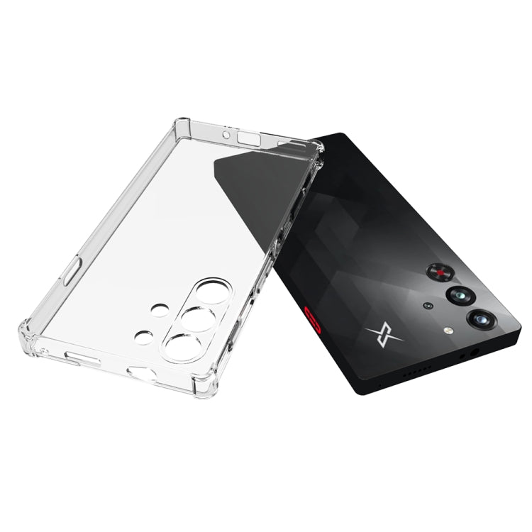 For ZTE nubia Red Magic 10 Pro Shockproof Non-slip Thickening TPU Phone Case - Transparent