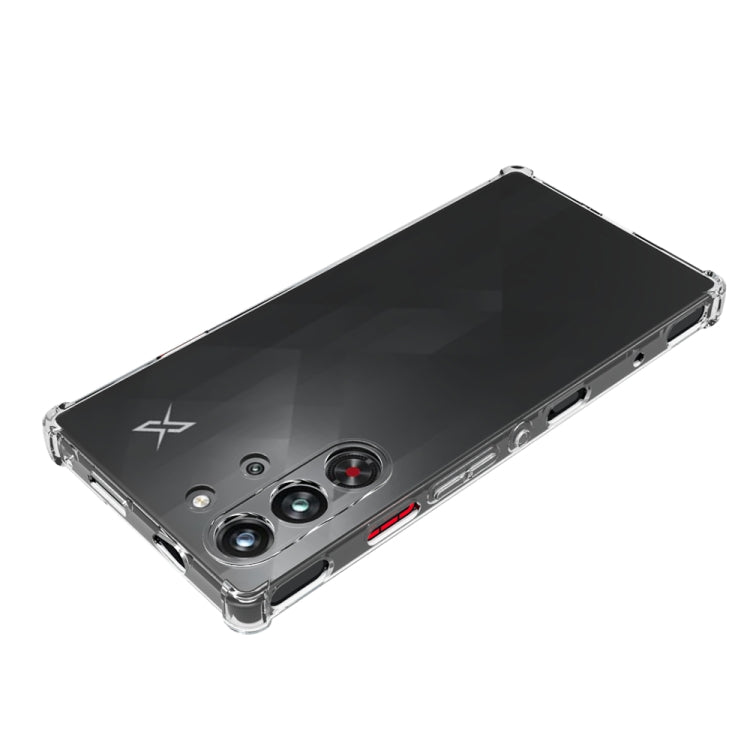 For ZTE nubia Red Magic 10 Pro Shockproof Non-slip Thickening TPU Phone Case - Transparent