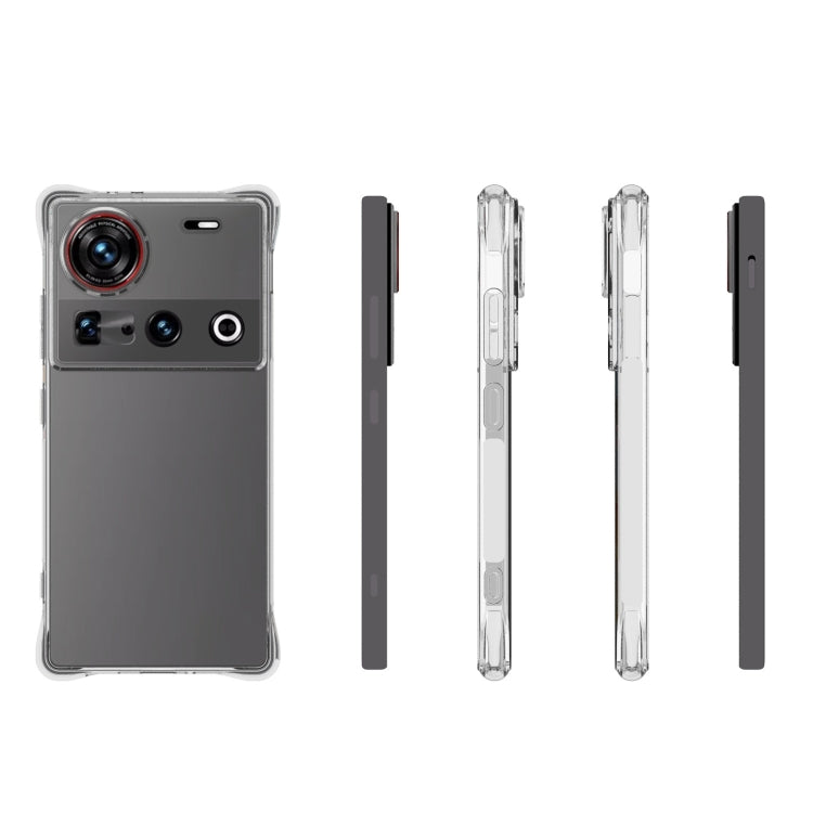 For ZTE nubia Z70 Ultra Shockproof Non-slip Thickening TPU Phone Case - Transparent