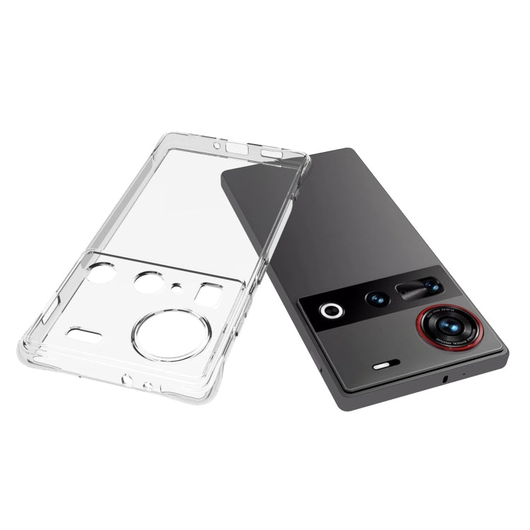 For ZTE nubia Z70 Ultra Shockproof Non-slip Thickening TPU Phone Case - Transparent