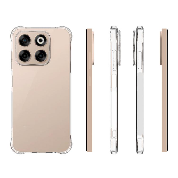 For ZTE Axon 70 / Blade V70 Shockproof Non-slip Thickening TPU Phone Case - Transparent