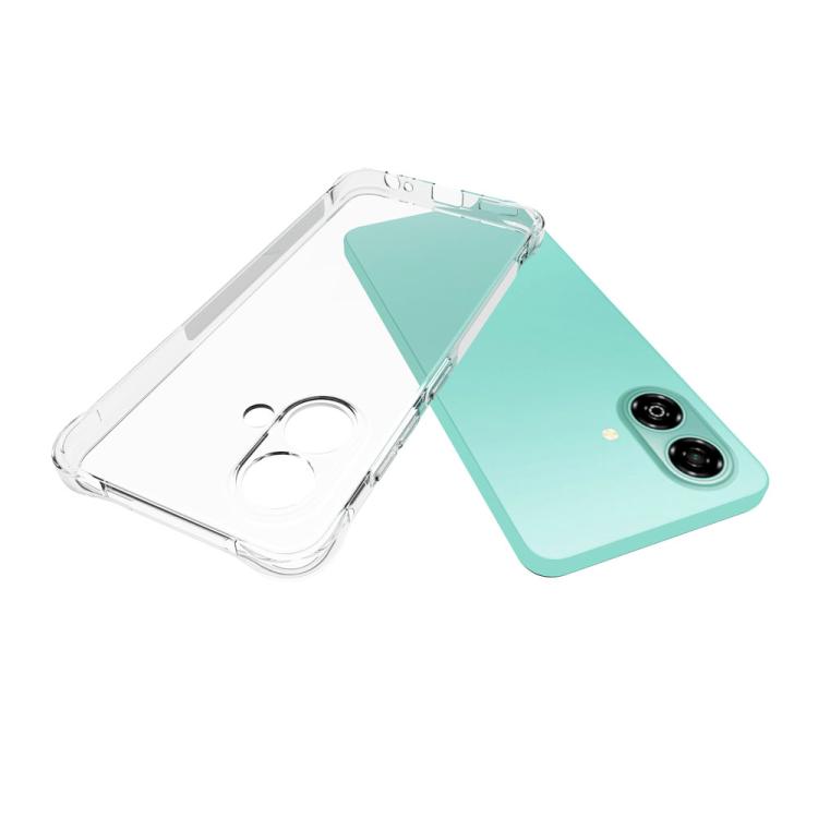 For ZTE Blade A35e 4G Shockproof Non-slip Thickening TPU Phone Case - Transparent