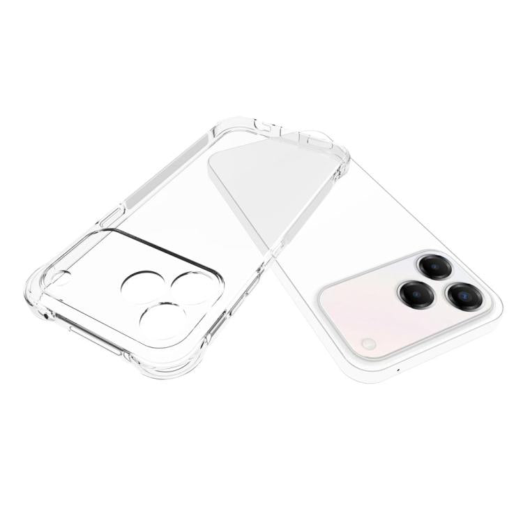 For ZTE Blade V80 Pro / V80 Design 4G Shockproof Non-slip Thickening TPU Phone Case - Transparent