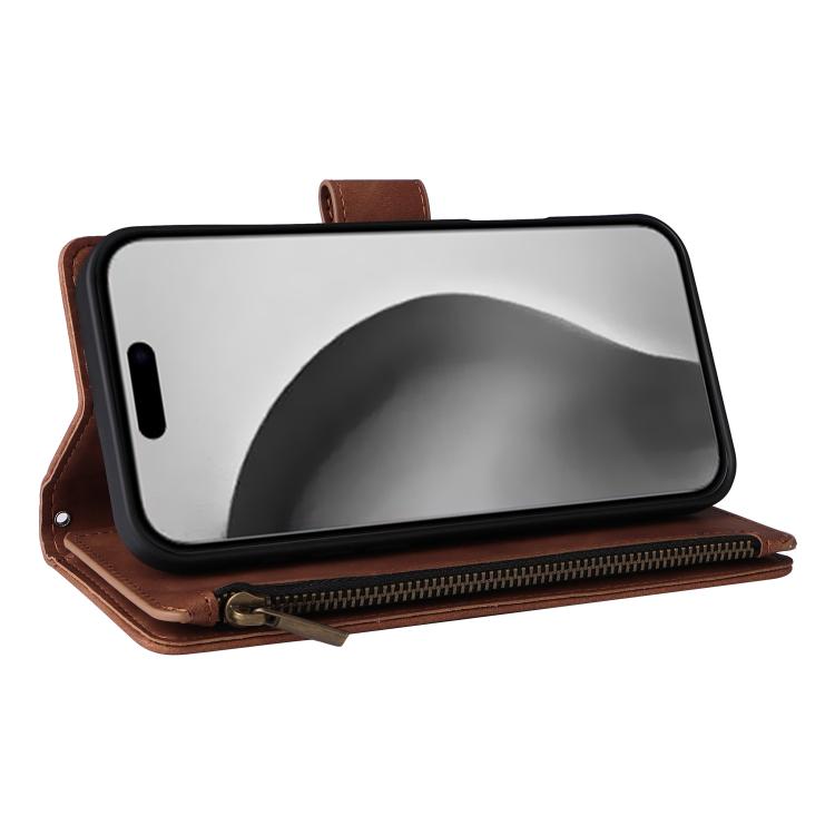 For iPhone 16 Pro Max Multifunctional Multi-Card Wallet Phone Leather Case