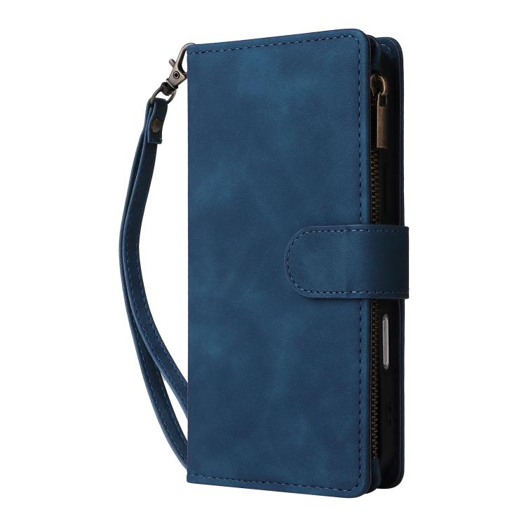 For iPhone 16 Pro Max Multifunctional Multi-Card Wallet Phone Leather Case