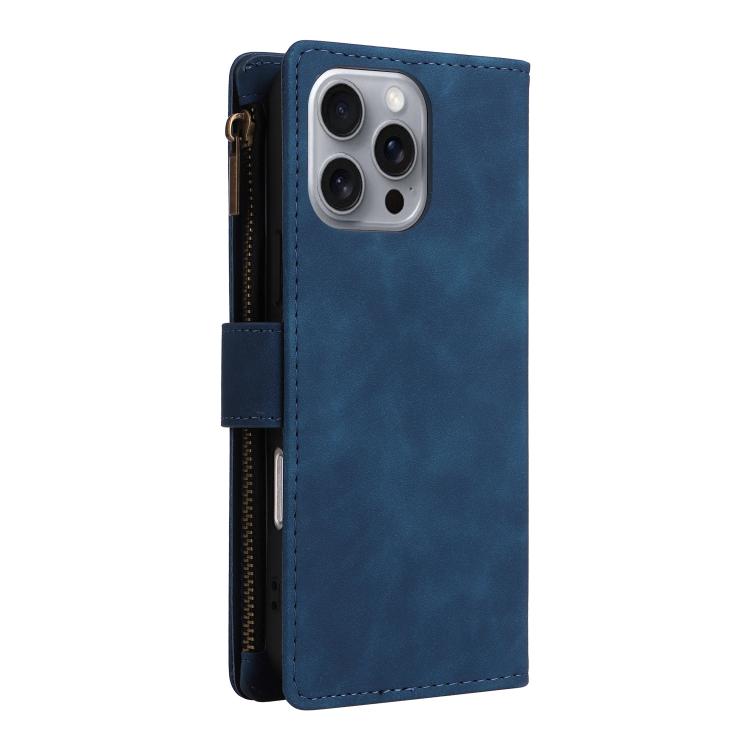 For iPhone 16 Pro Max Multifunctional Multi-Card Wallet Phone Leather Case