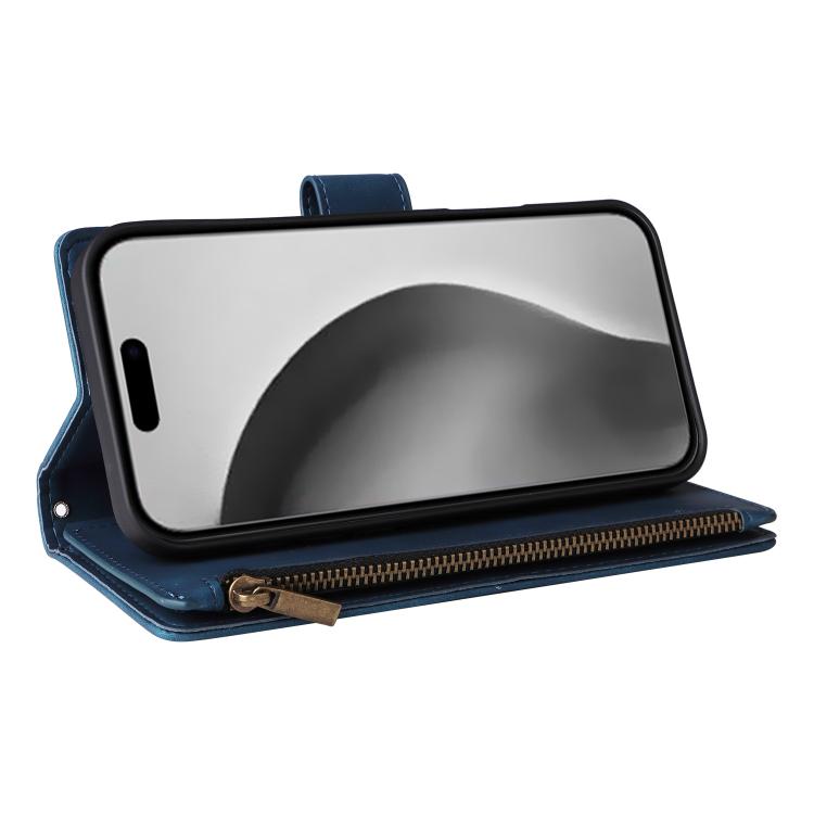 For iPhone 16 Pro Max Multifunctional Multi-Card Wallet Phone Leather Case