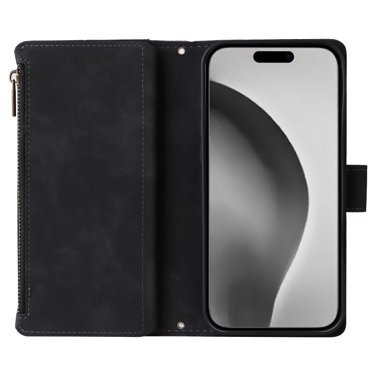 For iPhone 16 Pro Max Multifunctional Multi-Card Wallet Phone Leather Case