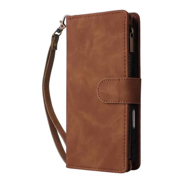 For iPhone 16 Pro Multifunctional Multi-Card Wallet Phone Leather Case