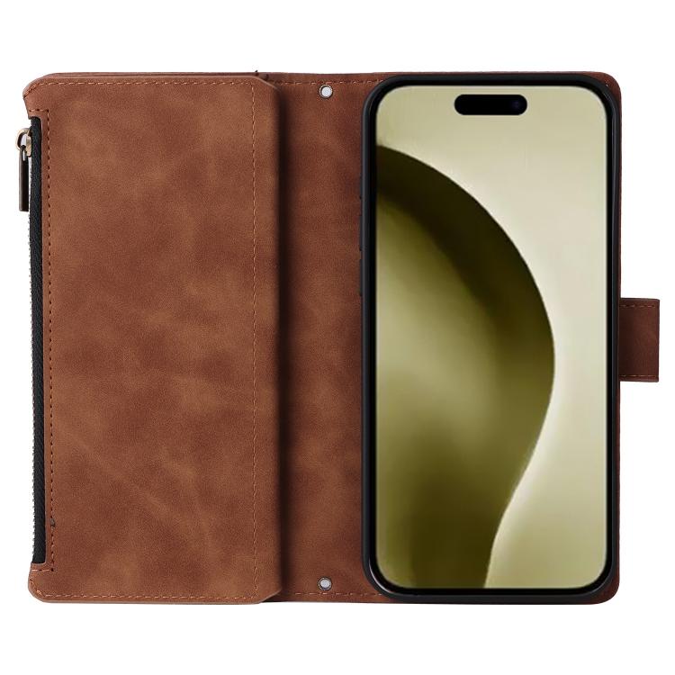 For iPhone 16 Pro Multifunctional Multi-Card Wallet Phone Leather Case