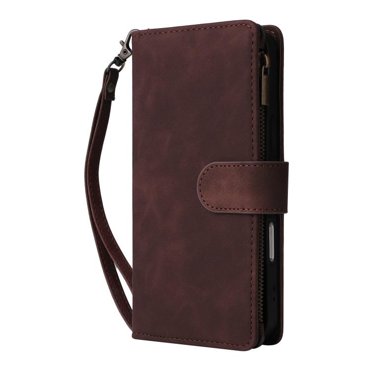 For iPhone 16 Pro Multifunctional Multi-Card Wallet Phone Leather Case