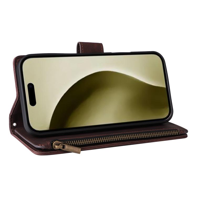For iPhone 16 Pro Multifunctional Multi-Card Wallet Phone Leather Case