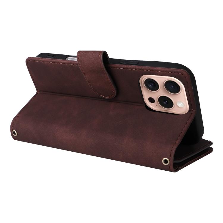 For iPhone 16 Pro Multifunctional Multi-Card Wallet Phone Leather Case