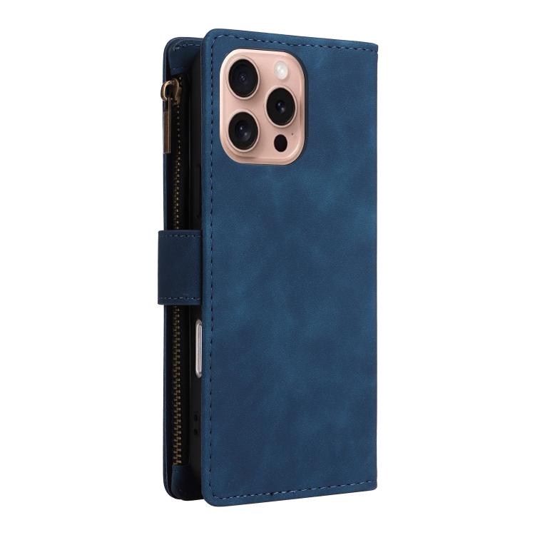 For iPhone 16 Pro Multifunctional Multi-Card Wallet Phone Leather Case
