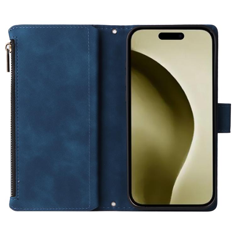 For iPhone 16 Pro Multifunctional Multi-Card Wallet Phone Leather Case