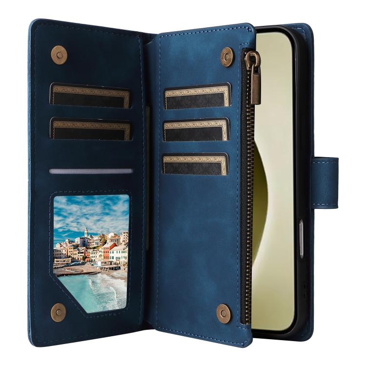 For iPhone 16 Pro Multifunctional Multi-Card Wallet Phone Leather Case