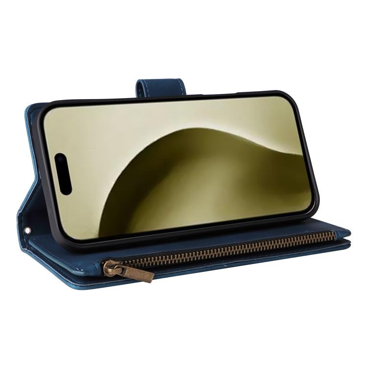 For iPhone 16 Pro Multifunctional Multi-Card Wallet Phone Leather Case