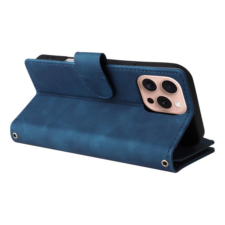 For iPhone 16 Pro Multifunctional Multi-Card Wallet Phone Leather Case