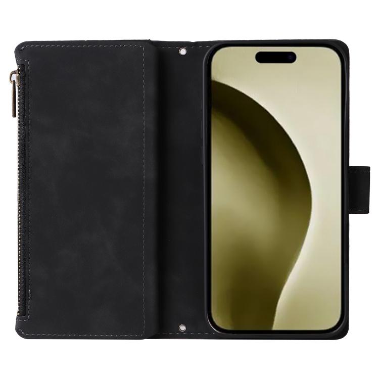 For iPhone 16 Pro Multifunctional Multi-Card Wallet Phone Leather Case