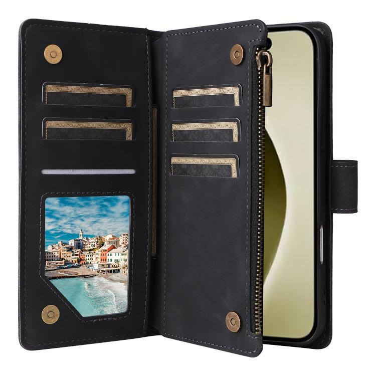 For iPhone 16 Pro Multifunctional Multi-Card Wallet Phone Leather Case