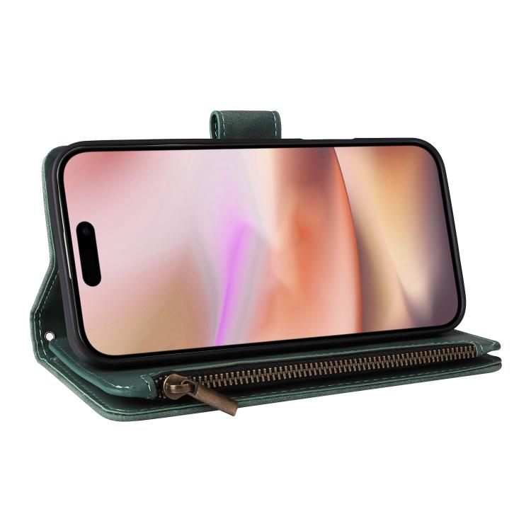 For iPhone 16 Plus Multifunctional Multi-Card Wallet Phone Leather Case