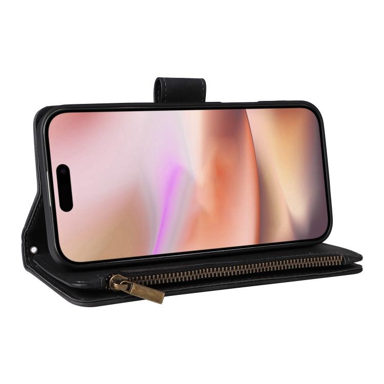 For iPhone 16 Plus Multifunctional Multi-Card Wallet Phone Leather Case