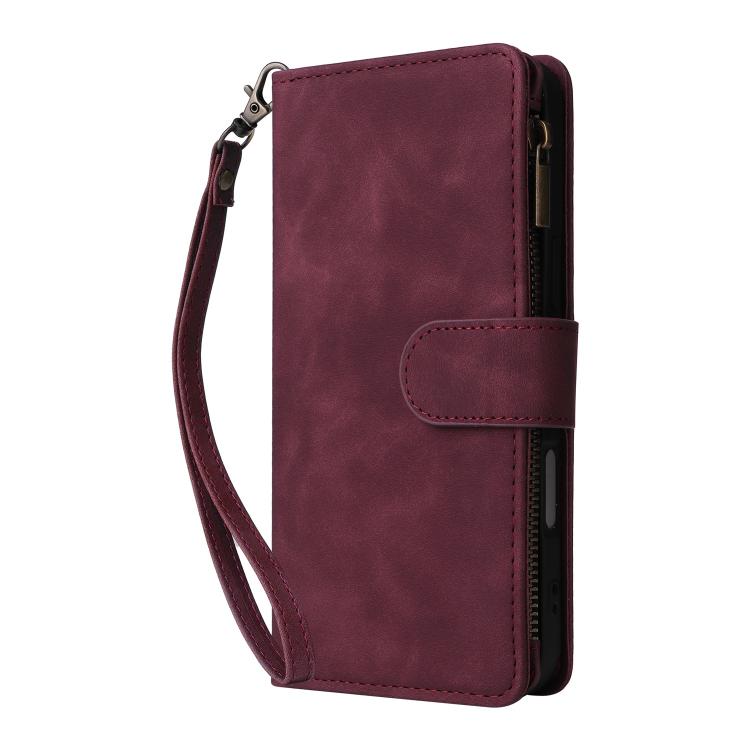 For iPhone 16 Multifunctional Multi-Card Wallet Phone Leather Case