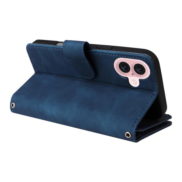 For iPhone 16 Multifunctional Multi-Card Wallet Phone Leather Case