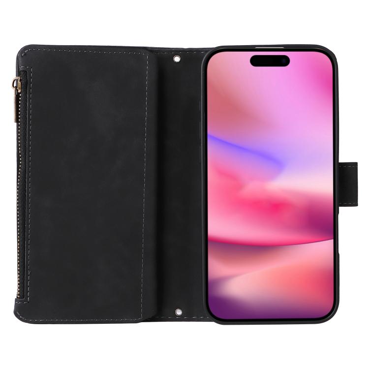 For iPhone 16 Multifunctional Multi-Card Wallet Phone Leather Case