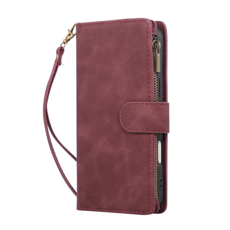 For iPhone 17 Pro Max Multifunctional Multi-Card Wallet Phone Leather Case