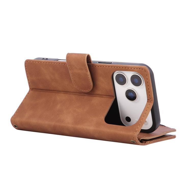 For iPhone 17 Pro Max Multifunctional Multi-Card Wallet Phone Leather Case