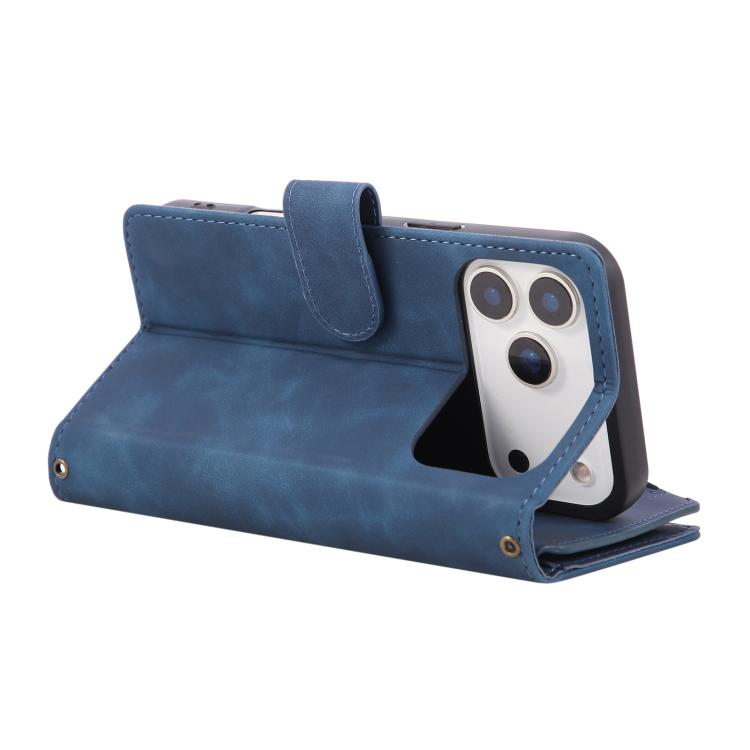 For iPhone 17 Pro Max Multifunctional Multi-Card Wallet Phone Leather Case
