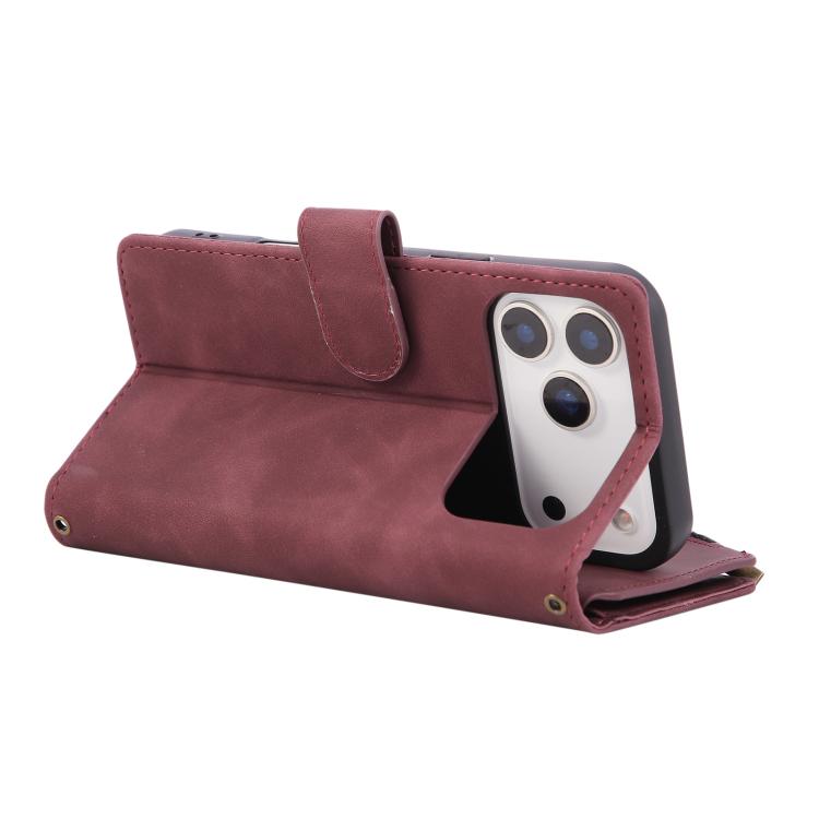 For iPhone 17 Pro Multifunctional Multi-Card Wallet Phone Leather Case