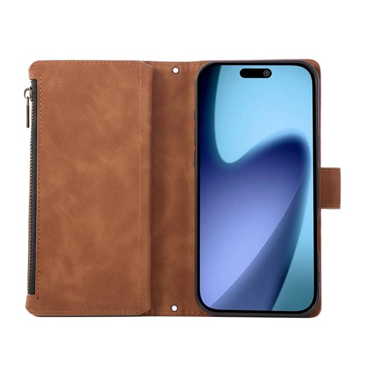 For iPhone 17 Pro Multifunctional Multi-Card Wallet Phone Leather Case