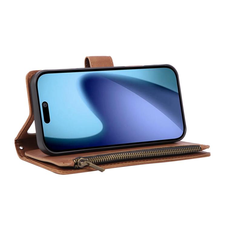 For iPhone 17 Pro Multifunctional Multi-Card Wallet Phone Leather Case