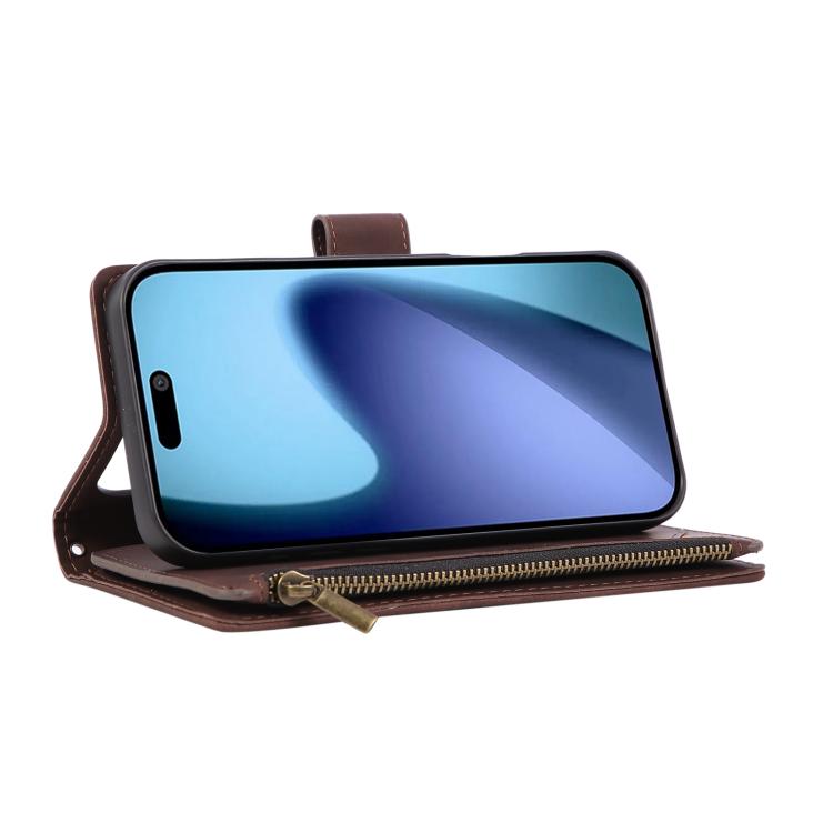 For iPhone 17 Pro Multifunctional Multi-Card Wallet Phone Leather Case