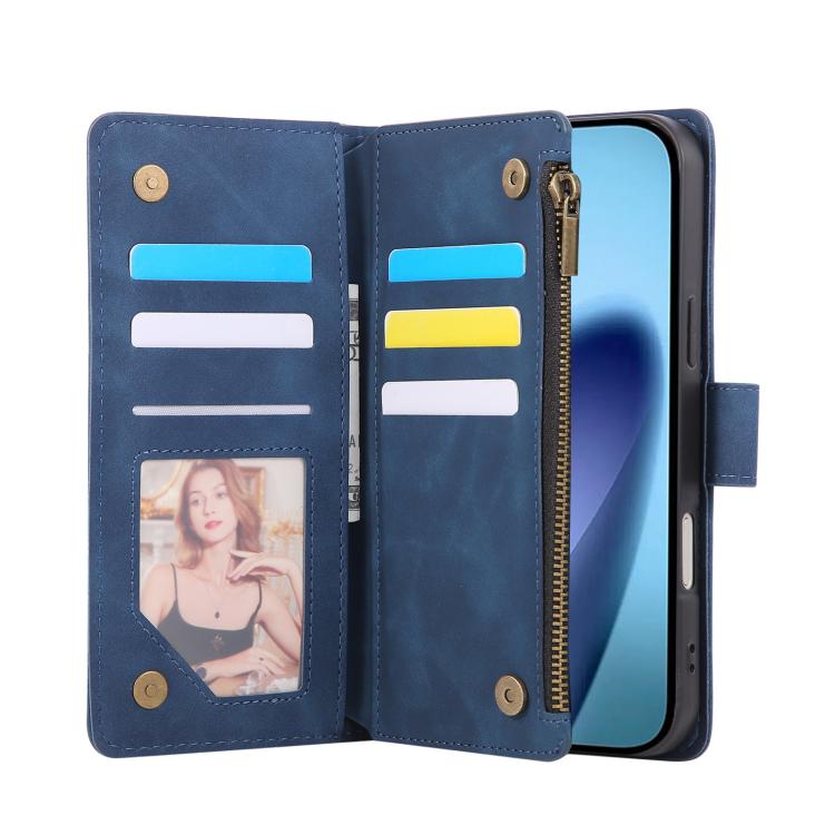 For iPhone 17 Pro Multifunctional Multi-Card Wallet Phone Leather Case